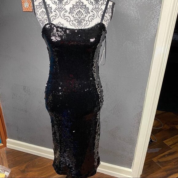 Good American twilight sequin dress.  Bodycon, black, formal, party, occasion - Picture 4 of 12
